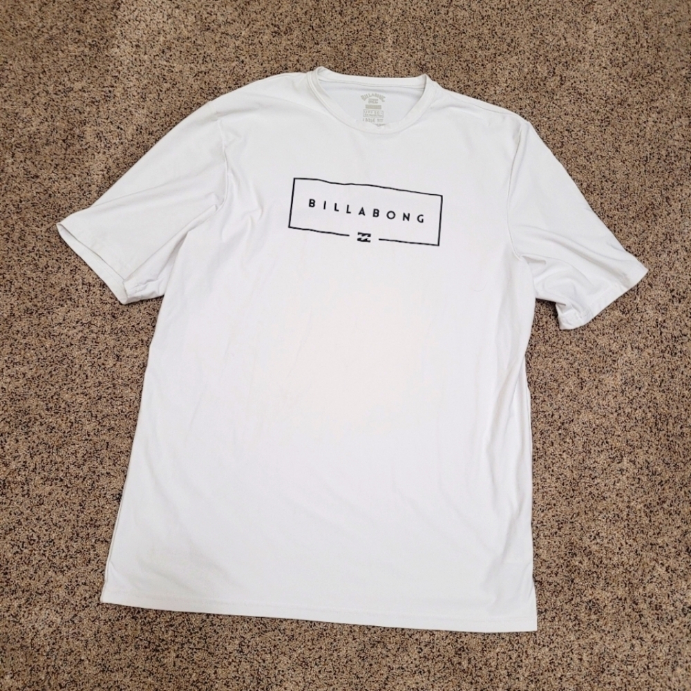 Billabong Mens Upf 50+ Sun Protection Loose Fit White Shirt Size XL